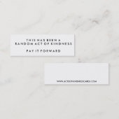 親切さの挑戦カードの偶然の事故 スキニー名刺 (正面/裏面)