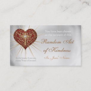 親切さの札入れカードのキリスト教の偶然の事故 名刺