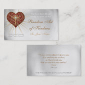 親切さの札入れカードのキリスト教の偶然の事故 名刺 (正面/裏面)