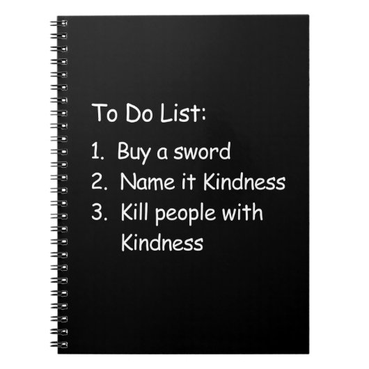 親切さの殺害Peole ノートブック (正面)