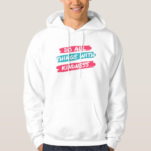 親切さの筆致ストリートウェアTシャツ - モダンな美観 パーカ (正面)
