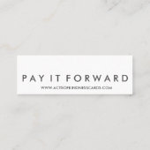 親切さの素晴らしいスマイルカードの偶然の事故 スキニー名刺 (裏面)