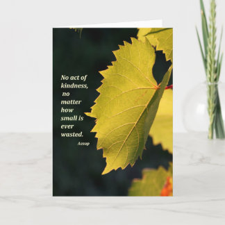 親切さの行為は無駄になりません サンキューカード