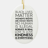 親切さはすべて楕円形のオーナメントです セラミックオーナメント (裏面)