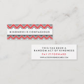 親切さは伝染性の挑戦カードです スキニー名刺 (正面/裏面)