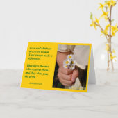 "親切さ"は挨拶状を賛美します カード (黄色い花)