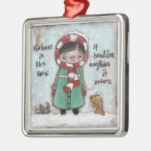 親切さ-オーナメントで覆われる メタルオーナメント (左)