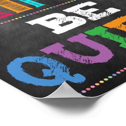 親切であるか、印刷可能で静かである ポスター (角)