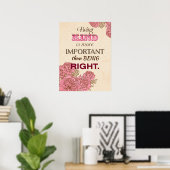 親切であることは正しいことよりも重要である ポスター (ホームオフィス)