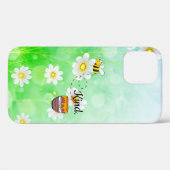 親切である |ホワイト&グリーンフローラ文字美 Case-Mate iPhoneケース (裏面 (横))