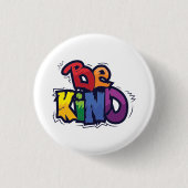 親切である | LGBTQ |レインボー |プライド月 缶バッジ (正面)