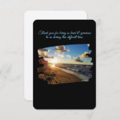 親切で寛大なグリーティングカードをありがとう サンキューカード (正面/裏面)