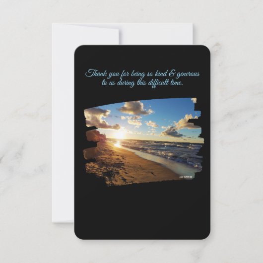 親切で寛大なグリーティングカードをありがとう サンキューカード (正面)