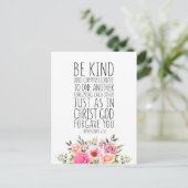 親切で思いやりがありなさい、エペソ書4:32 ポストカード (スタンド正面)