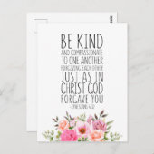 親切で思いやりがありなさい。エペソ書 4:32 ポストカード (正面/裏面)