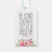 親切で慈悲に満ちたエペソ4:32 ギフトタグ (正面)