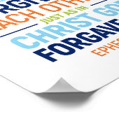 親切で慈悲に満ちたエペソ4:32 ポスター (角)