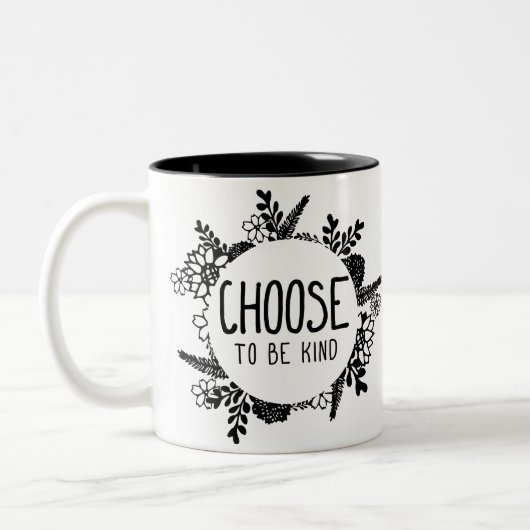 親切で黒い色があることを選んで下さい ツートーンマグカップ (左)