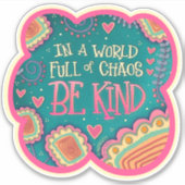 親切なかわいらし勇気付けられるトレンディー シール (正面)