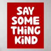 親切なことを言う ポスター (正面)