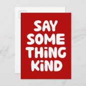 親切なことを言う ポストカード (正面/裏面)