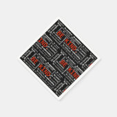 親切なインスピレーション文字オンブラック スタンダードカクテルナプキン (角)