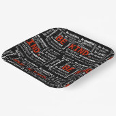 親切なインスピレーション文字オンブラック ペーパープレート (傾斜あり)