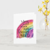 親切なカードになったことを後悔しない カード (黄色い花)