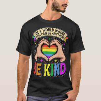 親切なゲイプライドLgbtレインボーハートLgbt Tシャツ