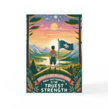 親切なスカウトのリーダーありがとう！サンキューカード