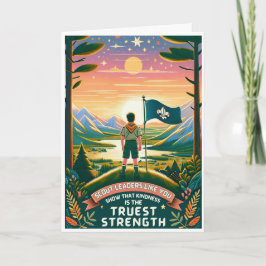 親切なスカウトのリーダーありがとう！サンキューカード カード