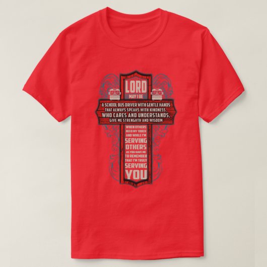 親切なスクールバスドライバー Tシャツ (デザイン正面)