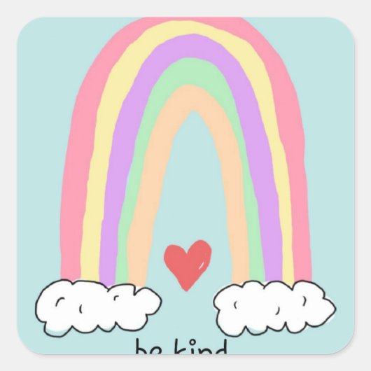 親切なステッカーである スクエアシール (正面)