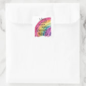 親切なステッカーを後悔することはない スクエアシール (バッグ)