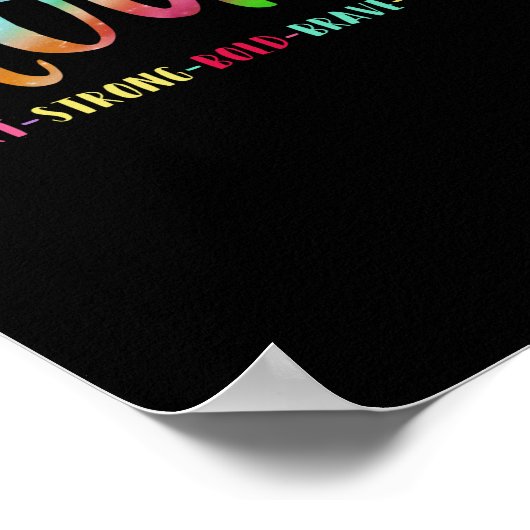 親切なタフ強力な愛された価値はあなたで十分である ポスター (角)