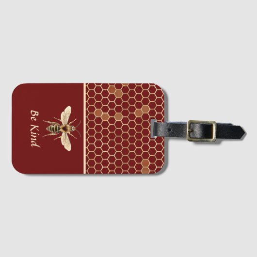 親切なハチとハチの巣 ラゲッジタグ (正面横)