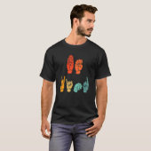 親切なハンドシグナルSIgn言語統一の日アンチB Tシャツ (正面フル)