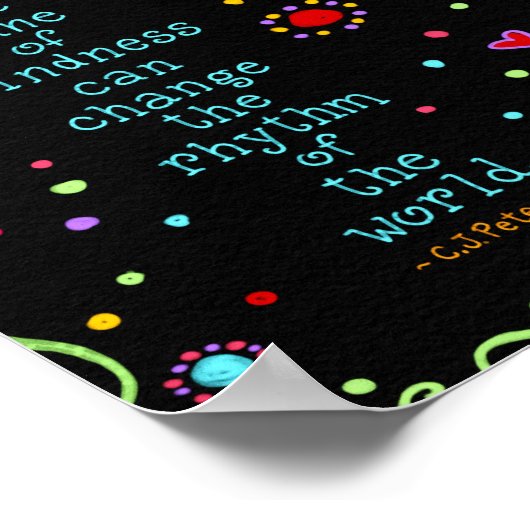 親切なハートが世界の教室を変える ポスター (角)