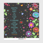 親切なハートは世界を変えることができる感動的 シール (シート)