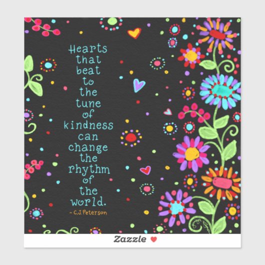 親切なハートは世界を変えることができる感動的 シール (シート)