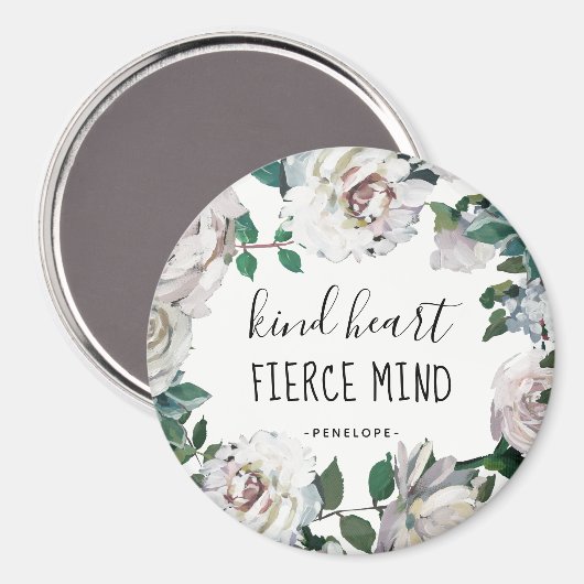 親切なハート激しいマインドウォーター色フローラマグネット マグネット (正面/裏面)