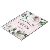 親切なハート激しい心の水の色のフローラと名前 ノートブック (左側)