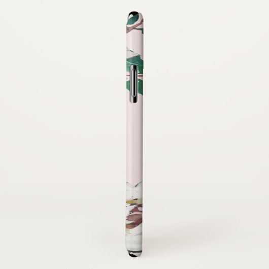 親切なハート激しい心の水の色のフローラと名前 Case-Mate iPhoneケース (裏面/右)