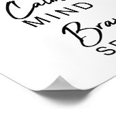 親切なハート落ち着いた心の勇気 |感動的 | ポスター (角)