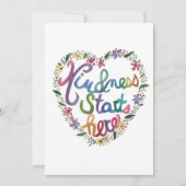 親切なハート サンキューカード (正面)