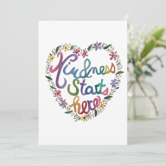 親切なハート サンキューカード (スタンド正面)