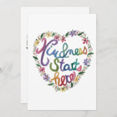 親切なハート サンキューカード (正面/裏面)