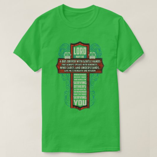 親切なバスドライバー Tシャツ (デザイン正面)