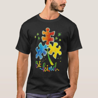親切なパズルピース自閉症啓発ママD Tシャツ