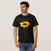 親切なヒッピーひまわり私はあなたを愛しているろうASLサイン Tシャツ (正面フル)